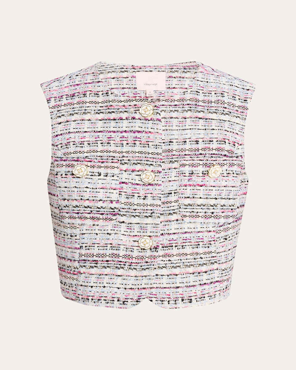 Auden Cropped Tweed Vest